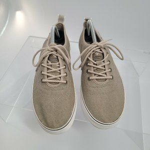 Mens Columbia Lace Up Canvas Casual Shoes Men's Size 8.5 Khaki Moss‎ BM2619-103